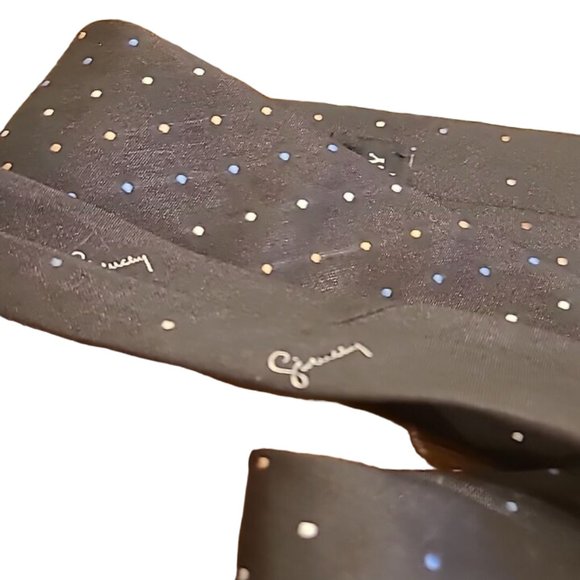 Givenchy Monsieur Tie Silk Blend Brown Polka Dot Casual Formal Classic Logo - Picture 7 of 13